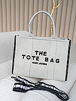 Сумка-шоппер Marc Jacobs Белая на широком ремешке Премиум качество