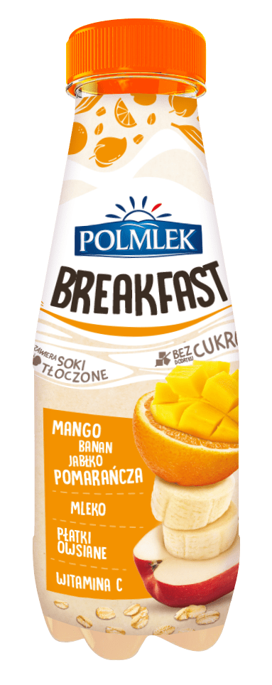 Йогурт питний Polmlek Apple-Orange-Banana 300мл.