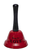 Красный колокольчик с надписью Ring for love звони для любви ZD-Q002 6,5*12*6,5 см