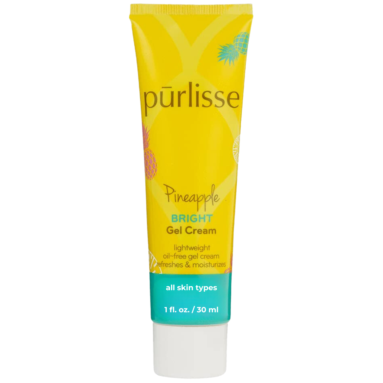 Очисний гель-крем з екстрактом ананаса для освітлення шкіри Purlisse Pineapple Brightening Gel Cream 30 мл