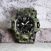 Часы скмей мужские SKMEI 1155BCMGN GREEN CAMO, Водостойкие тактические часы, Модные AJ-289 мужские часы