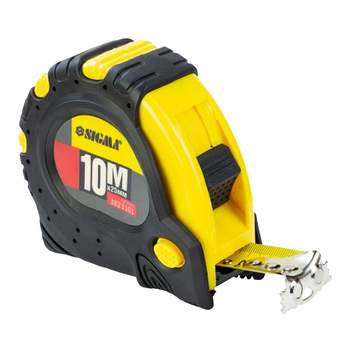 Рулетка магнітна фіксатор + гальмо 10м*25мм SIGMA