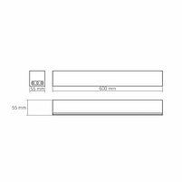 LED Світильник лінійний 24W 0,6м 5000К 220V магістральний VL-BNL02-24065B Videx, фото 4