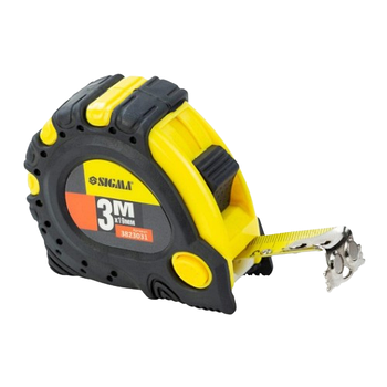 Рулетка магнітна фіксатор + гальмо 3м*19мм SIGMA
