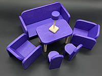 Кукольная мебель для детей ручная работа (фиолетовый цвет) мебель для кукольного домика