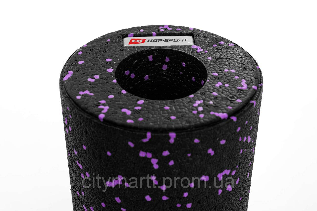 Роллер массажер гладкий Hop-Sport EPP 33 см HS-P033YG Черно-фиолетовый CM, код: 6596886 - фото 4 - id-p2191546640