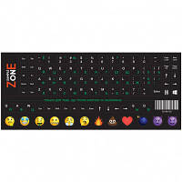 Наклейка на клавиатуру SampleZone непрозрачная черная, бело-зеленый SZ-BK-GS MNB