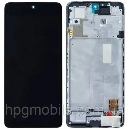 Дисплей для Xiaomi Redmi Note 10 Pro 4G/Redmi Note 10 Pro Max OLED модуль (екран та сенсор) з рамкою, оригінал, Чорний, фото 1