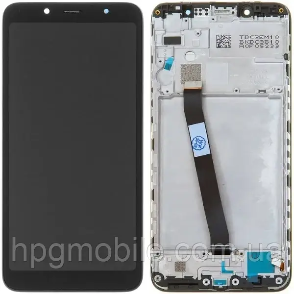 Дисплей для Xiaomi Redmi 7A модуль (екран та сенсор) з рамкою, оригінал, Чорний, фото 1