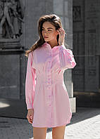 Жіноча сукня Staff розова стаф на гудзиках дуже ніжна стаф Shoper