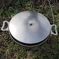 Сковорідка з нержавіючої сталі 400 мм + кришка + чохол