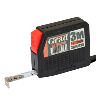 Рулетка автостоп 3м*13мм Grad