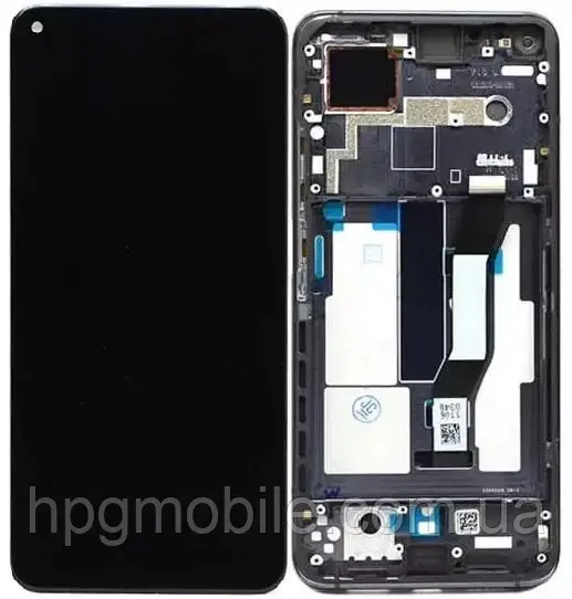 Дисплей для Xiaomi Mi 10T модуль (екран та сенсор) з рамкою, оригінал, Чорний, фото 1