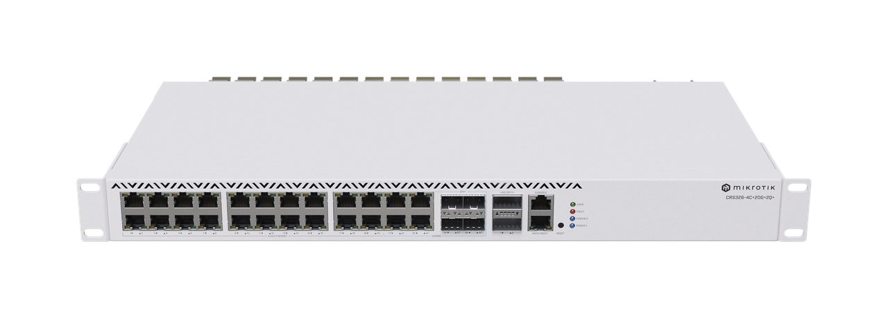 Комутатор керований MikroTik CRS326-4C+20G+2Q+RM