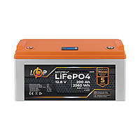 Аккумулятор LP LiFePO4 12,8V - 200 Ah (2560Wh) (BMS 100A/50А) пластик LCD для ИБП