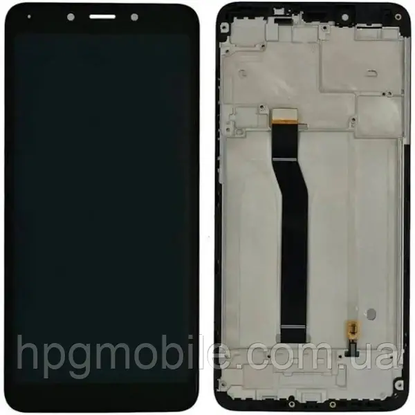 Дисплей для Xiaomi Redmi 6/Redmi 6A модуль (екран та сенсор) з рамкою, оригінал, Чорний, фото 1