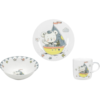 Набір дитячого посуду Little Sailor 3 пр.:(тарілка/миска/чашка) C805 LIMITED EDITION