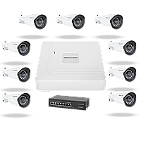 Комплект видеонаблюдения на 9 камер GV-IP-K-W73/09 3MP o