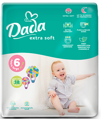 Dada Extra Soft Підгузники дитячі 6 (16+ кг) 38шт/уп Junior