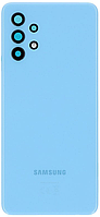 Задняя крышка Samsung A325 Galaxy A32 4G синяя Awesome Blue оригинал + стекло камеры