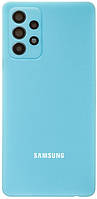 Задняя крышка Samsung A525 Galaxy A52/A526B/A528B синяя Awesome Blue оригинал + стекло камеры