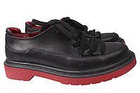 Туфлі жіночі з натуральної шкіри на низькому ходу на шнурівці Чорні Marko Rossi 124-21DTC 37 z16-2024