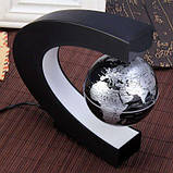 Антигравітаційний левітуючий глобус з підсвіткою (підсвічується і рамка і глобус), фото 3