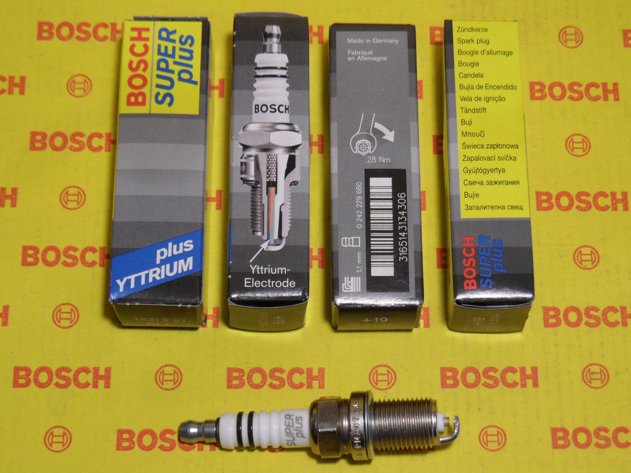 Свечи зажигания BOSCH, FR8DCX+, +19, 1.1, Super +, 0242229660, 0 242 ...