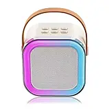 Дитяча Бездротова Караоке Система Портативна Блютуз Колонка К12 з LED Підсвічуванням + Мікрофон Бєжева, фото 6