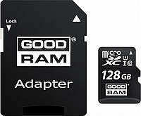 Карта памяти GoodRam microSDXC 128GB Class 10 UHS I (M1AA-1280R12) + SD адаптер (6469817) BS, код: 1859583