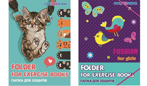 Папка для зошитів на гумці В5 лам. картон CoolForSchool, асорті д