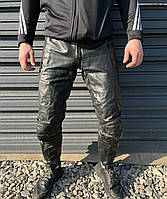 Мужские кожаные мотоштаны Echtes Leder демисезонные | Размер: ~XS-S | Штаны для езды по городу