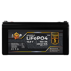 Акумулятор LP LiFePO4 12,8V - 160 Ah (2048Wh) (BMS 80A/40А) пластик для ДБЖ