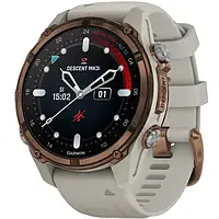 Смарт-часы Garmin Descent Mk3i 43 mm Bronze PVD Titanium with French Gray Silicone Band (010-02753-13/14)