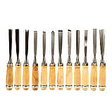 Набір різців по дереву 12 шт в чохлі, фото 2