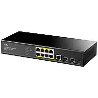 PoE-комутатор 11-портовий керований L2 Cudy GS2008PS2 гігабітний з 8 портами PoE, 120W (73-00538)