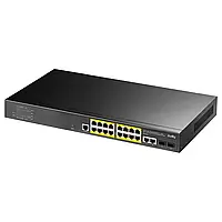 PoE-комутатор 21-портовий керований L2 Cudy GS2018PS2-200W гігабітний з 16 портами PoE, 200W (73-00539)