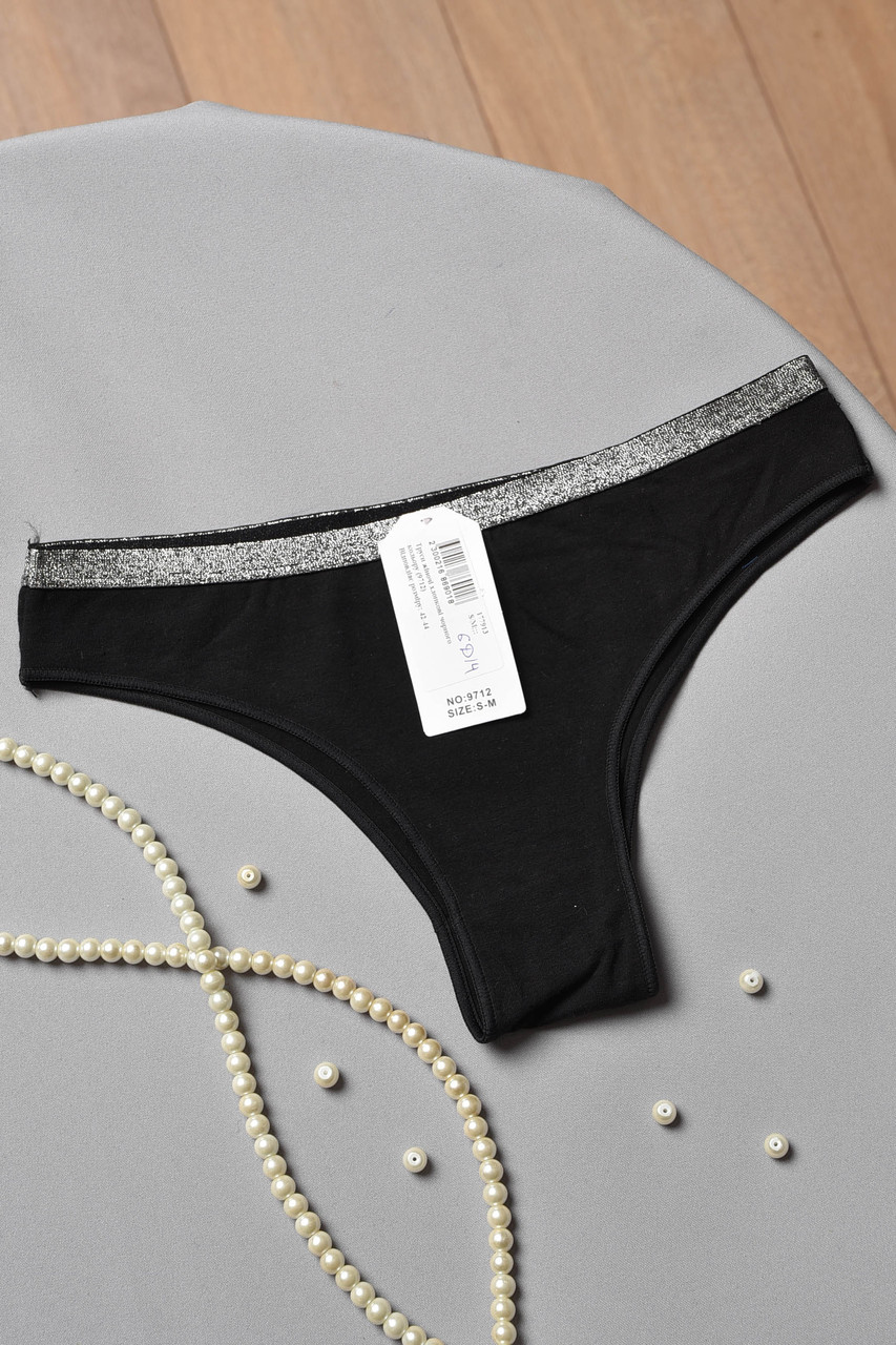 Труси жіночі хлопкові чорного кольору р.L/XL 177913S, фото 1