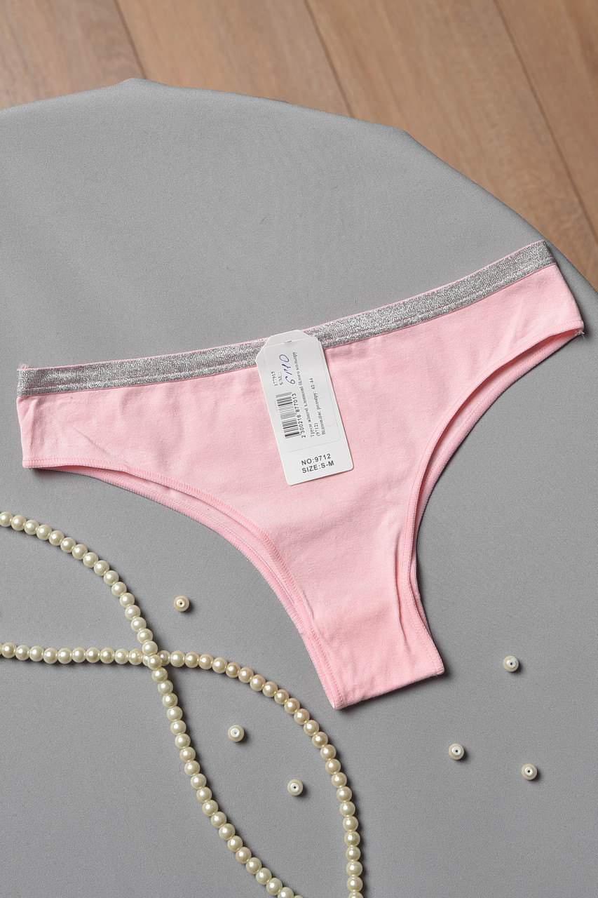 Труси жіночі хлопкові світло-рожевого кольору 177912S, фото 1