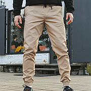 Спортивні штани чоловічі карго Intruder бежеві / Штани для чоловіків на кожен день / Весняні штани для чоловіків