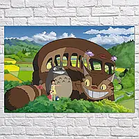 Плакат "Мой сосед Тоторо, Хаяо Миядзаки, Totoro (1988)", 40×60см