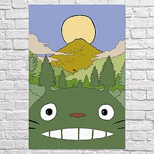Плакат "Мій сусід Тоторо, Міядзакі Хаяо, Totoro (1988)", 60×40см