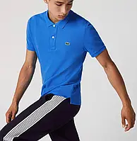 Синя літня футболка Lacoste поло M XXL 25-LG-001