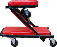 Лежак-стілець для автослюсаря підкатний 2в1 Carmax 24450, фото 3