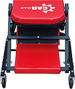 Лежак-стілець для автослюсаря підкатний 2в1 Carmax 24450, фото 6