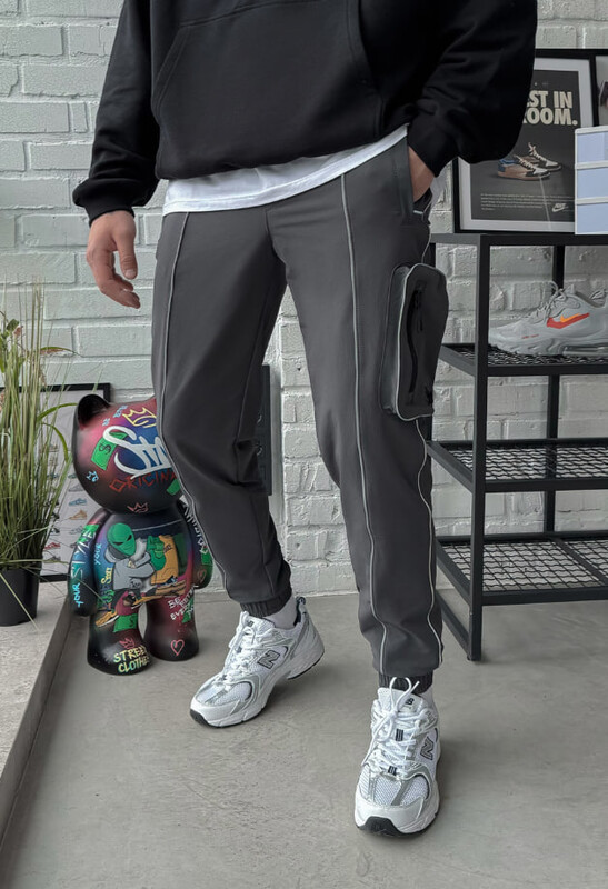 Молодіжні сірі штани карго Staff cargo fut gray