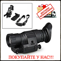 Монокуляр нічного бачення Night Vision PVS-14 4х + набір кріплень на шолом