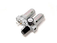 Блок подготовки воздуха для пневмосистемы 3/8"(фильтр-регулятор + лубрикатор, диапазон регулировки давления