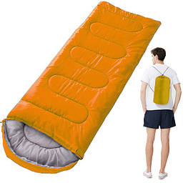 Спальний мішок (спальник) ковдра з капюшоном E-Tac SB-01 Orange