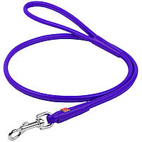 Круглый кожаный Поводок для собак WAUDOG Glamour 122 см 4 мм Фиолетовый (33889) BF, код: 7558464
